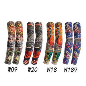 8-piece floral pattern sleeves, unisex outdoor cycling sun protection sleeves, adult polyester fiber breathable and comfortable sports style