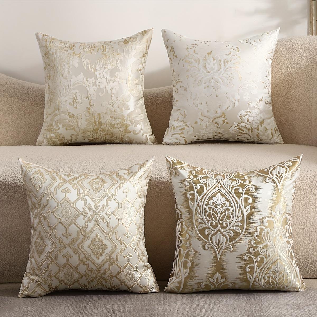 Geometric Pattern Cushion Cover, 2 Counts Elegant Solid Color Throw Pillow Cover, Household Decoration Supplies for Home Living Room Bedroom