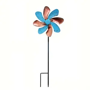 1pc Outdoor Metal Windmill, Airplane Shaped Decorative Wind Turbine, Metal Wind Power Windmill, Home Decoration for Courtyards and Gardens