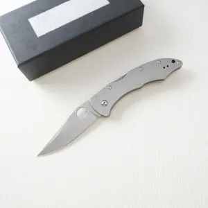 1pc 10402 Folding Knife, Lightweight Edc Pocket Knife, Fruit Knife, Dinner Knife, Durable Everyday Carry, Camping Picnic Fishing, Men's Gift