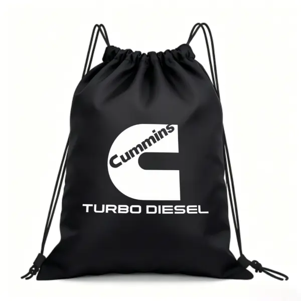 Turbo Diesel Waterproof Drawstring Gym Backpack, Truck Fan Outdoor Storage Sack
