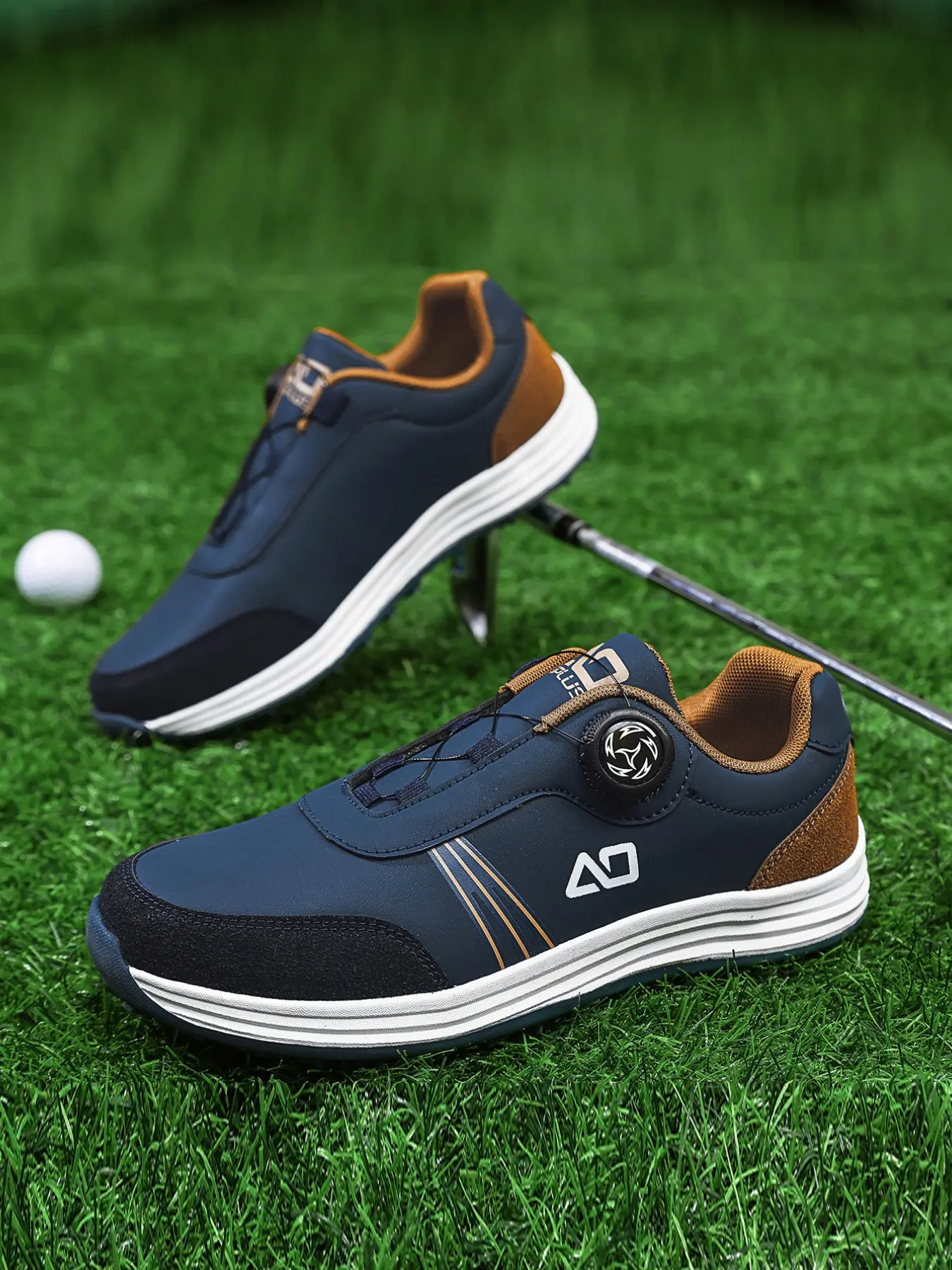 Men's Golf Shoes, Waterproof Anti-Slip, Professional Training, Quick Lacing, Comfortable, Breathable, Durable, All-Season Use, Golf Casual Shoes