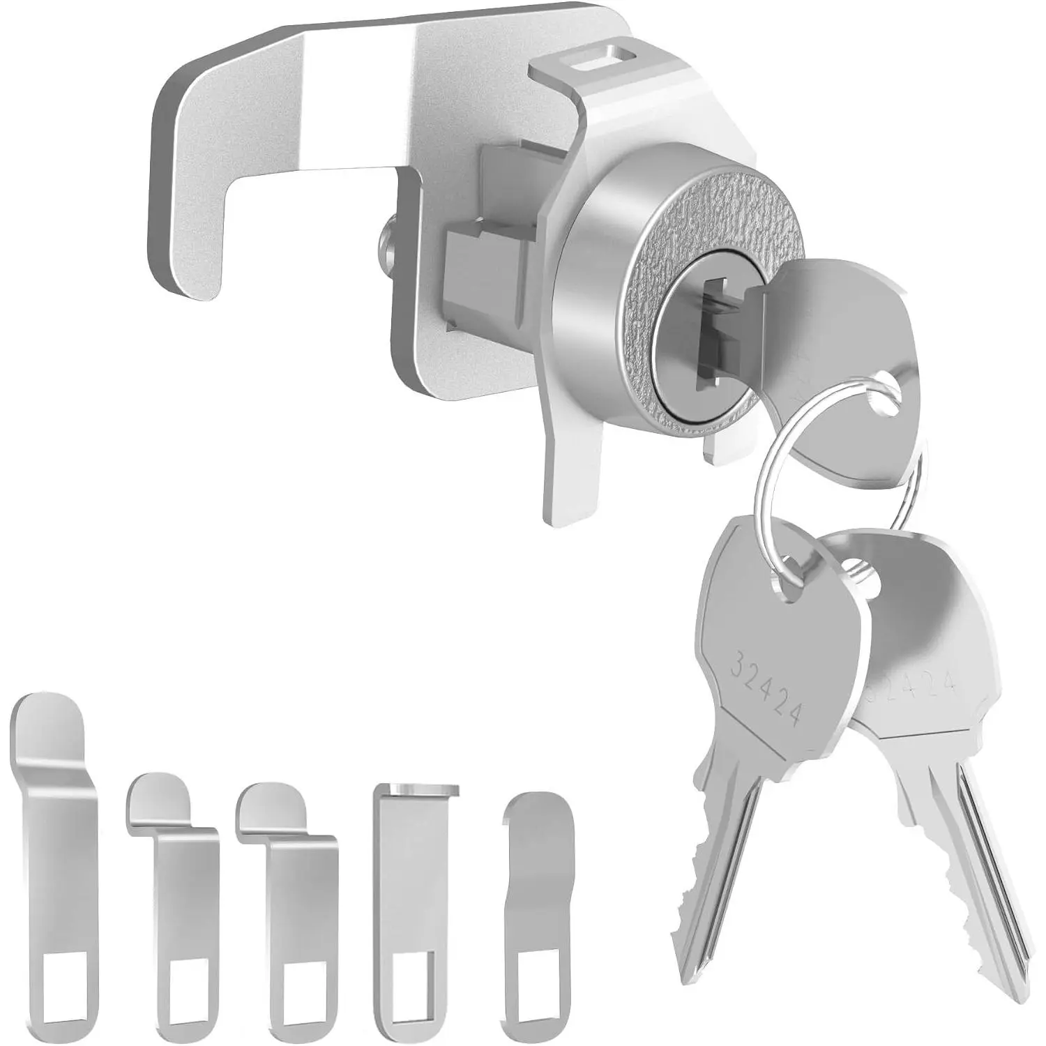 1 Pcs Mailbox Locks, L-1172C Mailbox Lock Replacement for C9100 Mailbox Key Lock with 3 Keys and C7120 Cam, Nickel Finish