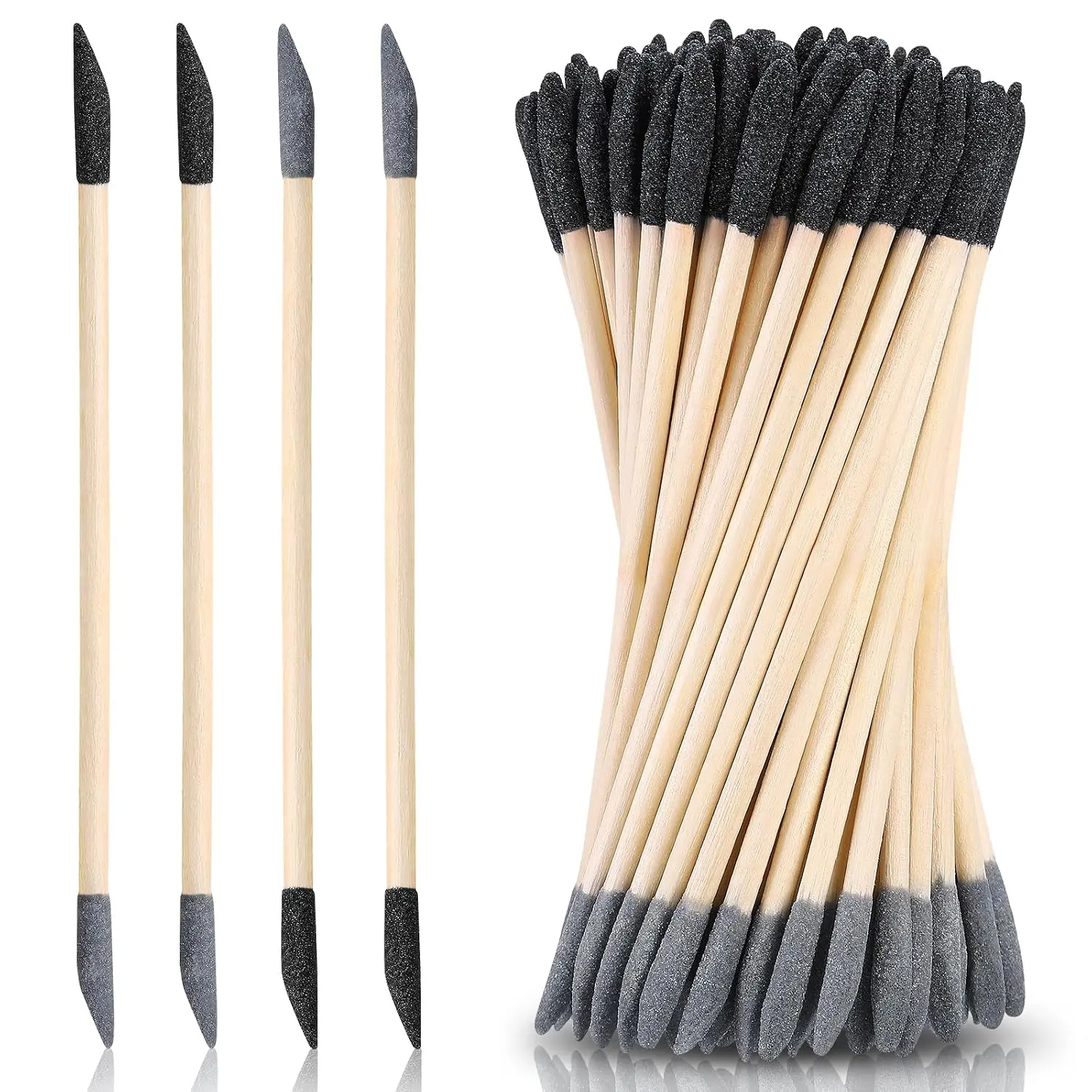 50 count  Sanding Sticks, Double End Matchsticks Sanding Twigs of 120/280 Grit, Fine Detailing Polishing Sticks for Plastic Models//Metal/Small Area/Hole Sanding, 5.4 x 0.2 Inch