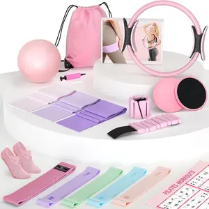 Pilates Kit, Home Pilates Workout Kit for Women, Pilates Equipment with  Pilates Ring and Ball, Resistance Bands, Ankle Weights, Sliders & Grip Socks Accessories for Starter Home Workouts