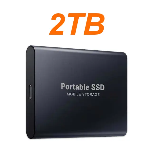 High-Capacity Portable SSD, USB3.2 & Type-C High-Speed External Solid State Drive, Quiet Operation Mobile Storage, Compatible with PC, Mac for Daily File Backup & Data Transfer