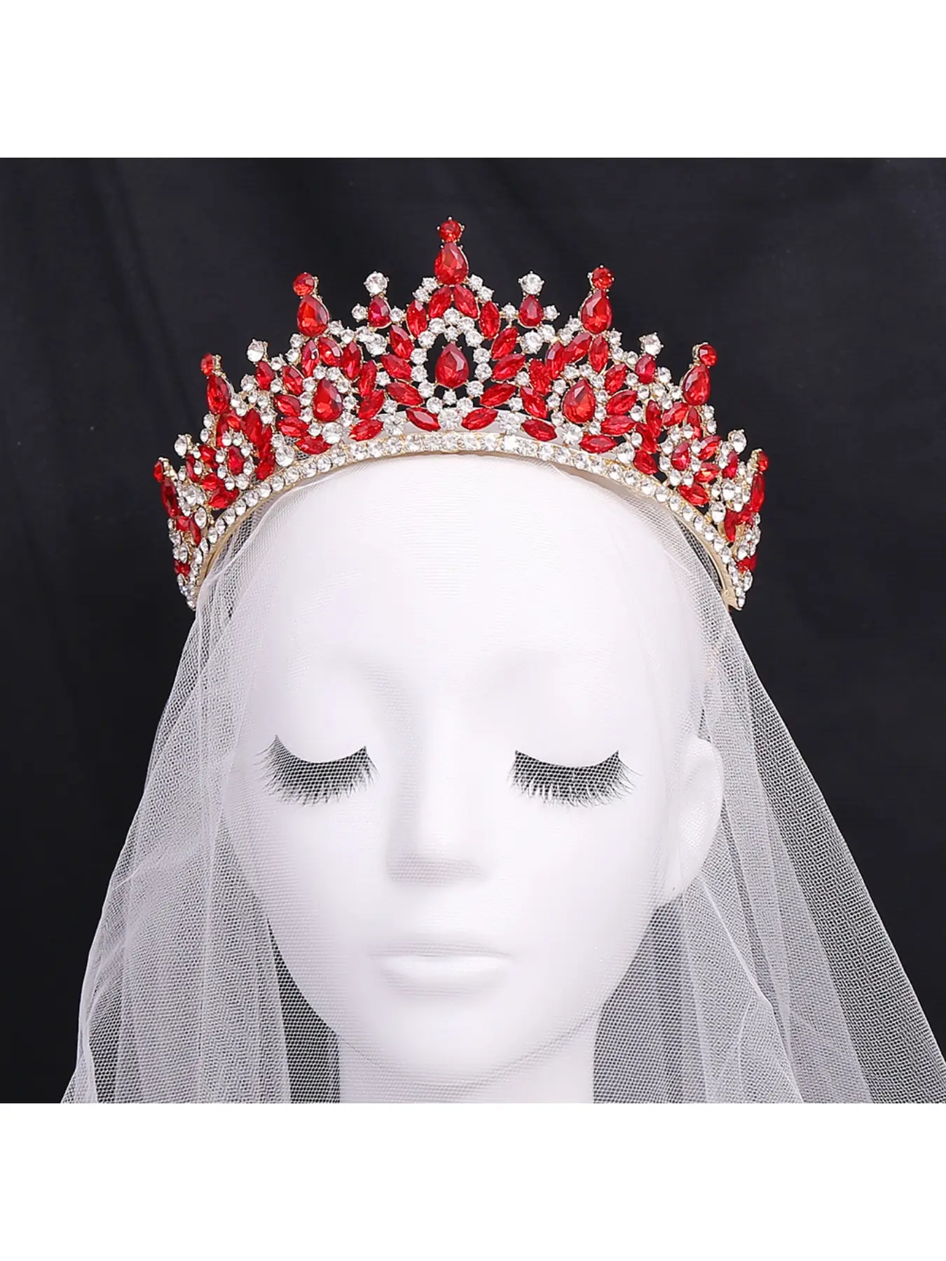New European-style bride crown luxurious crystal Baroque headpiece royal queen crown tiara accessory Hair Accessories