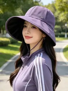 Quick-Dry Rubber Lightweight Outdoor Sun Hat, Large Brim UV Protection Cap, Perfect for Hiking and Camping, Breathable Design