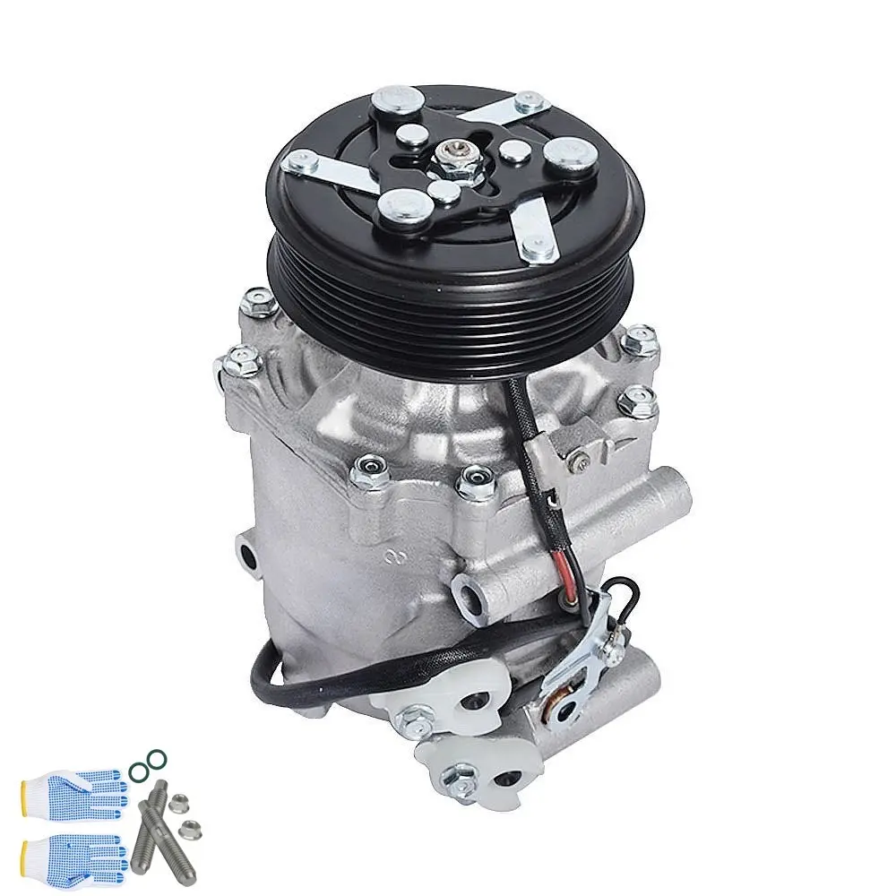 A/C Compressor with Clutch for 2002-2005 Honda Civic 1.7L L4, CO 4914AC Model, 12V Voltage, Aluminum Body, TRSA09 Type, Cooling System Incl.