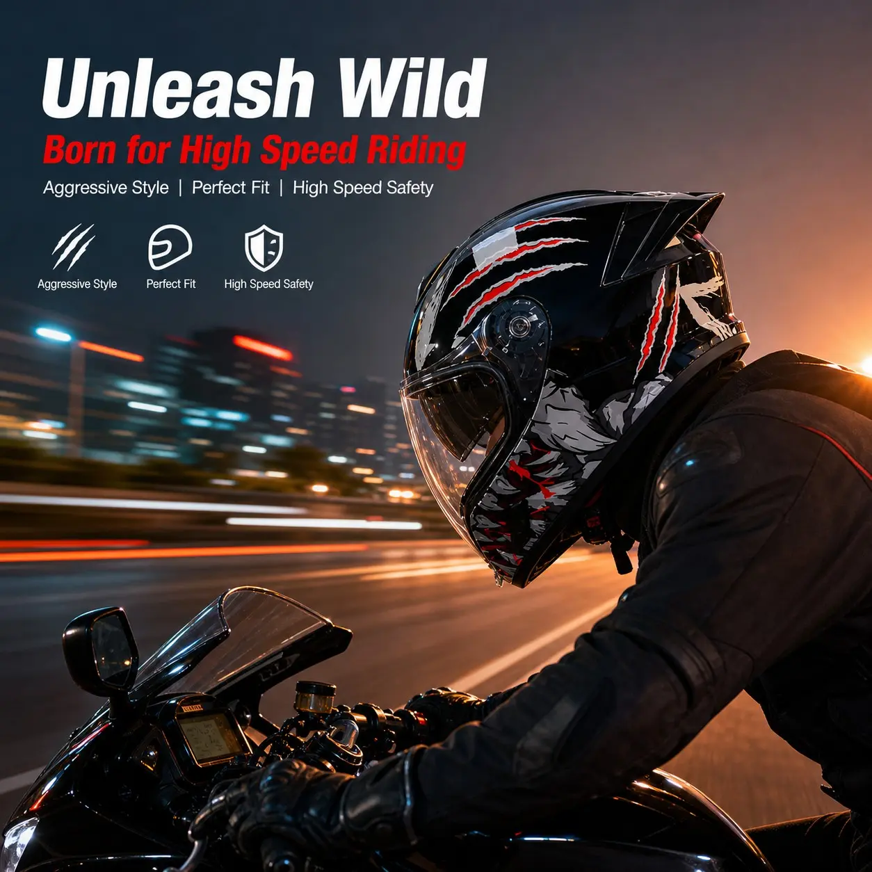 Vintage Full Face Helmet with Dual Lenses, Breathable Ventilation, Unisex Motorcycle Helmet for All Seasons, Safe Commuter Gear