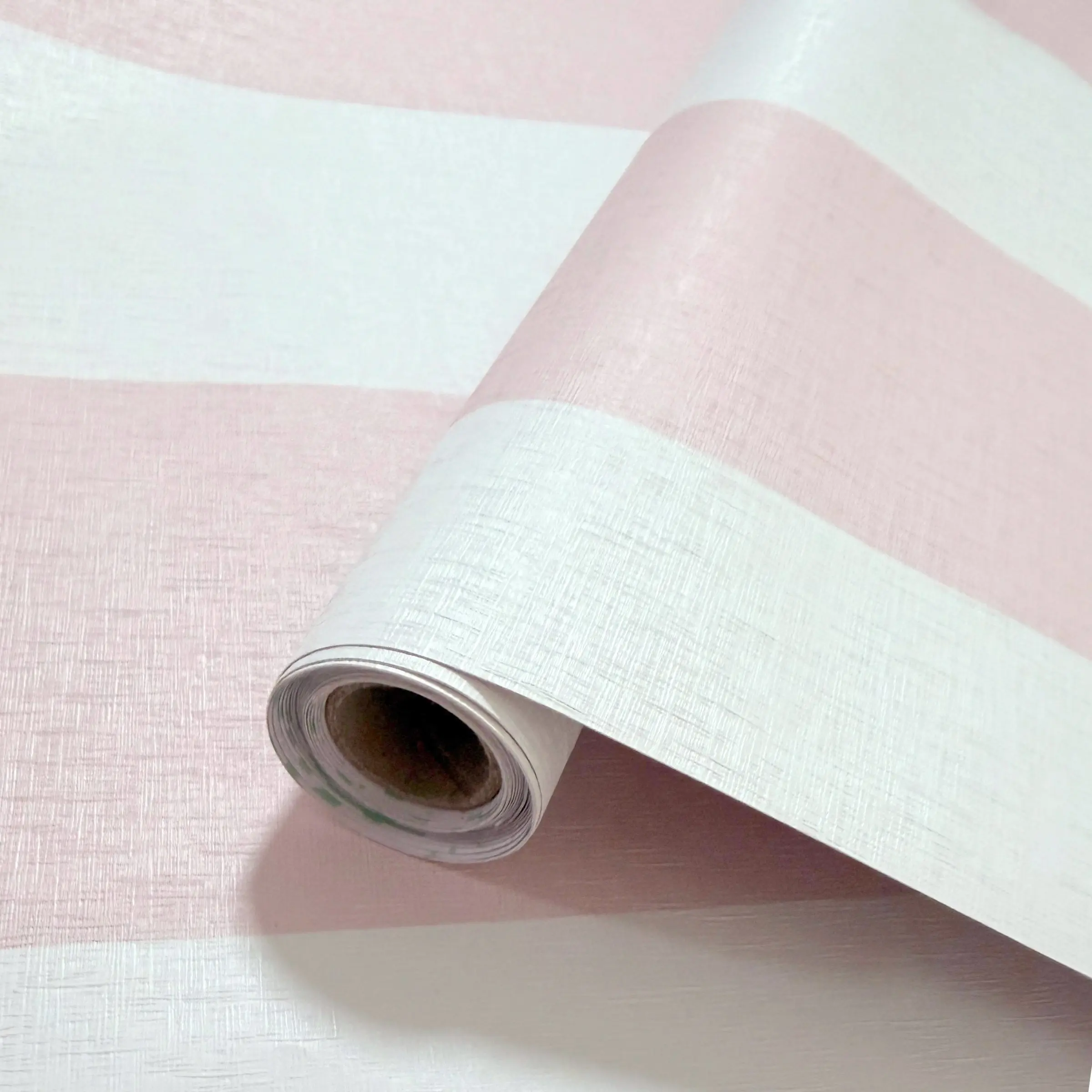 and Stripe Peel & Stick Wallpaper, 40cm Width, Linen Texture, Waterproof Vinyl, Kids Room Decoration, Multiple Lengths Available