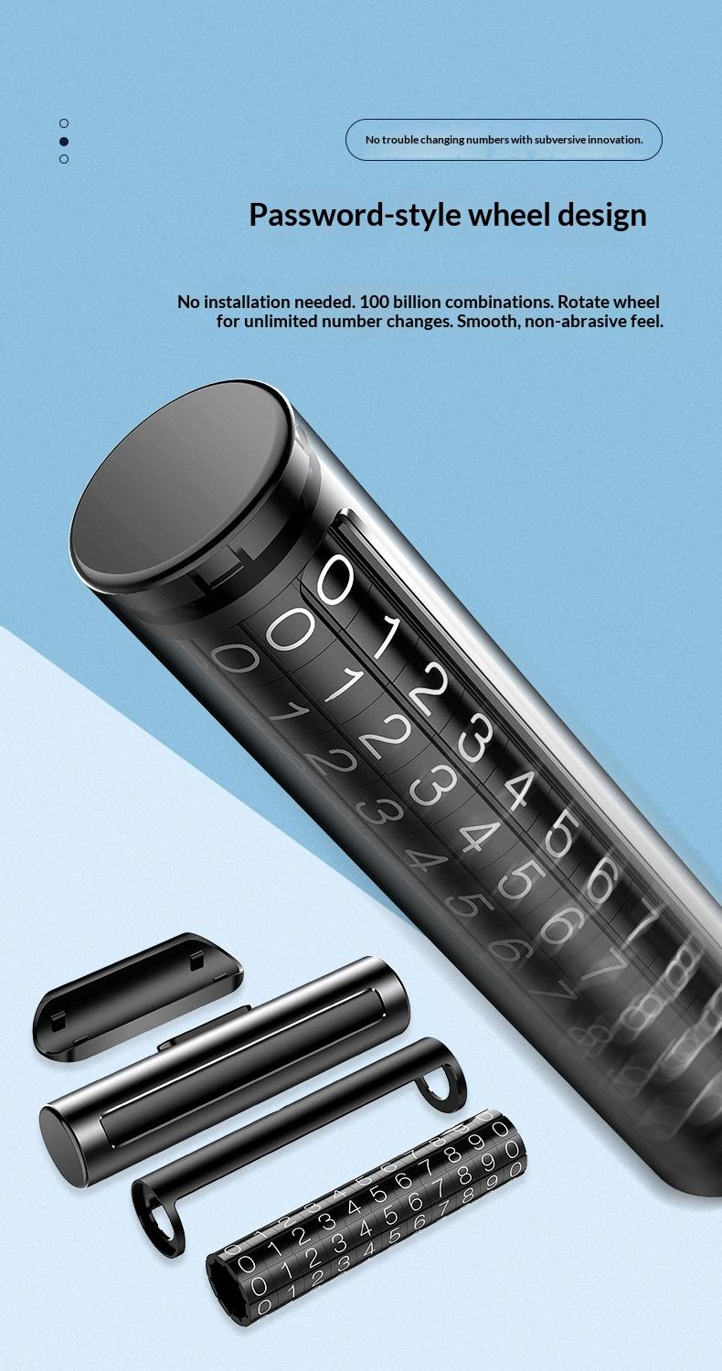 Creative car accessories temporary parking sign, car number plate, hidden parking license plate