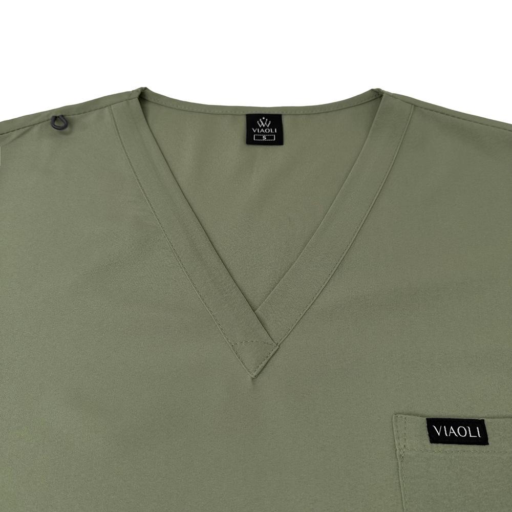 Neutral Style Scrub Set Women's Work Uniform for Pet Clinics & Nursing Home Staff