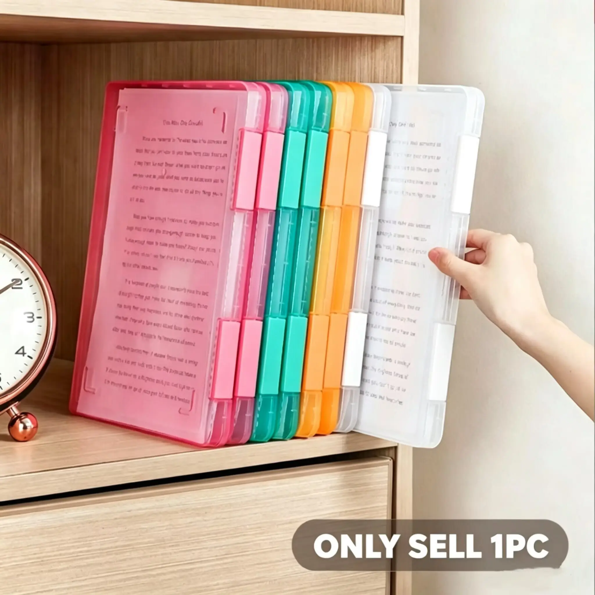 Simple Desktop Data A4 File Box, A5 Paper Storage Box, Transparent Plastic Bill Organizer Box, Office Supplies, Office Accessories, Document Organizer, Documents Organizer, File Organizer For Desk, Files Organizer