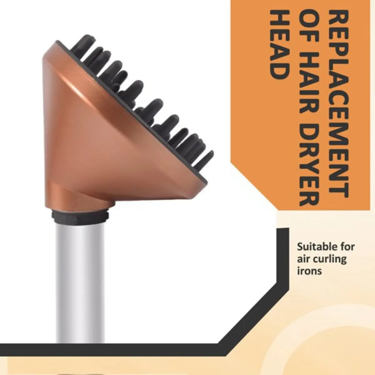Hair Diffuser Attachment Compatible with Dyson HS01 HS05, Hair Dryer Diffuser for Curly and Wavy Hair Styling, Nylon Fiber Blow Dryer Attachment for Home Travel and Daily Hair Care Gold