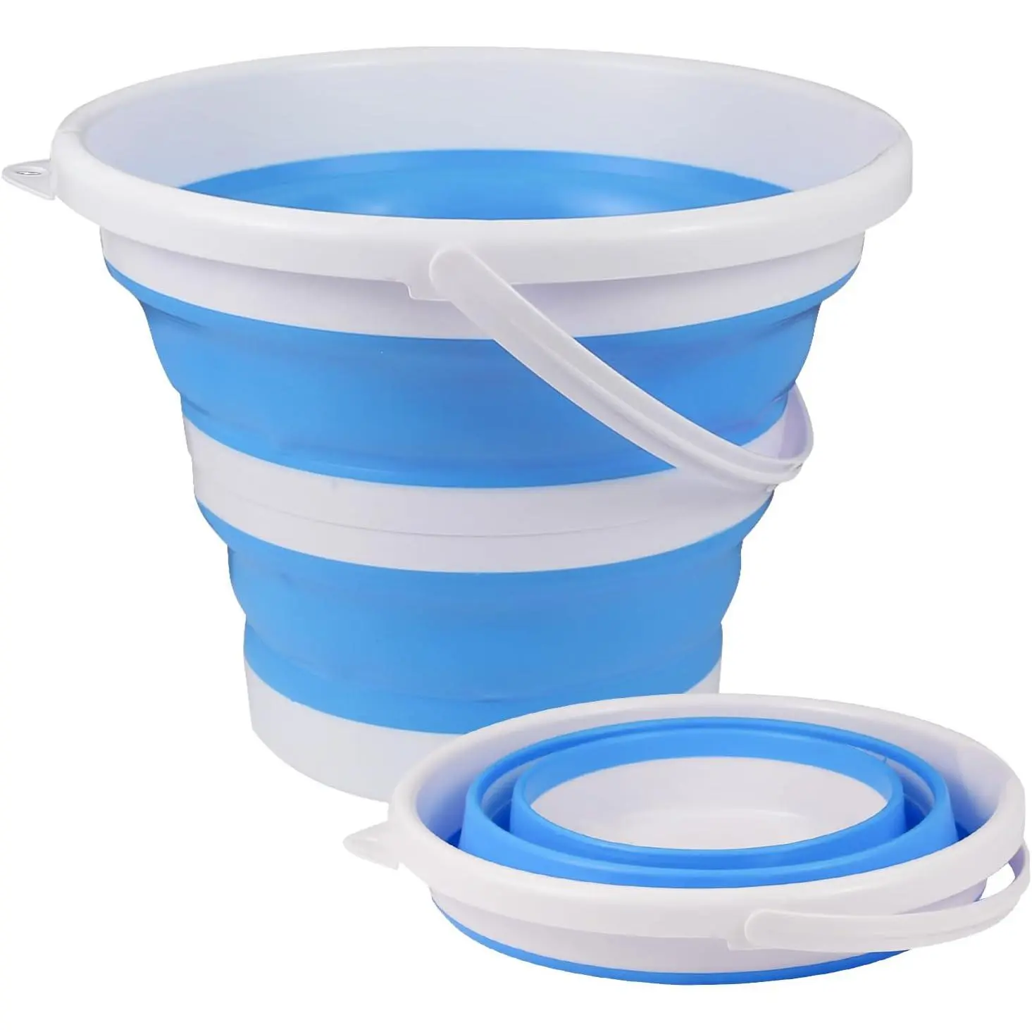 10L Collapsible Lightweight Bucket with Handle, Smooth Household Portable Foldable Water Pail, Space-Saving for Room Cleaning, Outdoor Camping Use