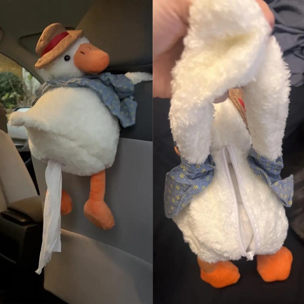 Cute Design Car Tissue Bag, Creative Hanging Car Tissue Holder, Car Tissue Box, Car Interior Decoration Accessories for Women & Men