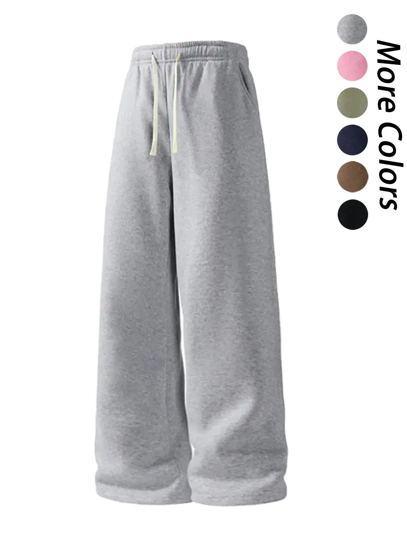 Men's Drawstring Waist Sporty Sweatpants, Casual Fitted Running Pants, Unisex Lazy Streetwear, Knitted Sports Pants, Multiple Colors Available