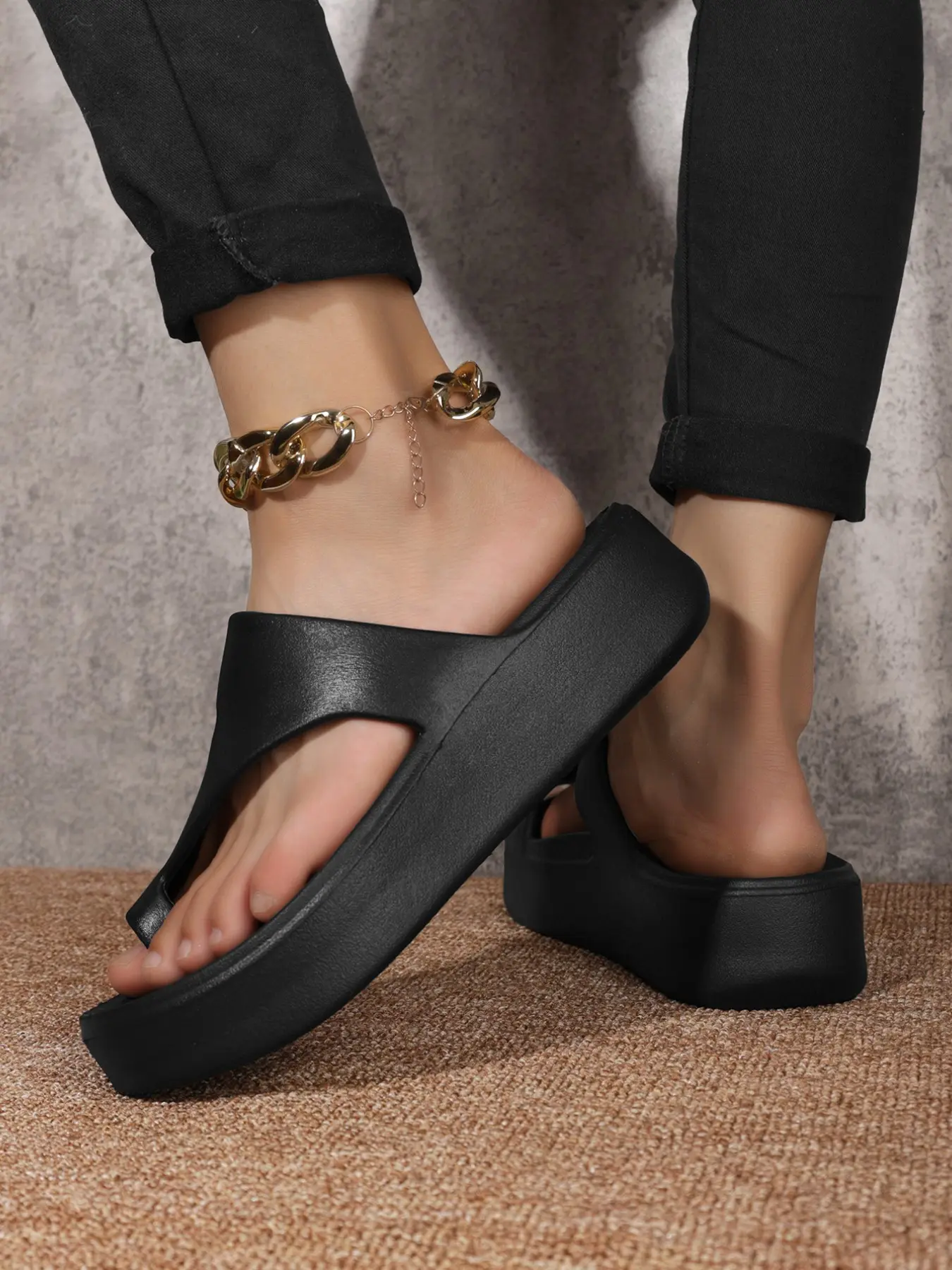 New Arrival Lightweight Eva Slippers, Indoor Slipper, Fashionable Asymmetrical Design, Casual Solid Pattern, Anti-Slip Durable Sole, Sizes 36-41