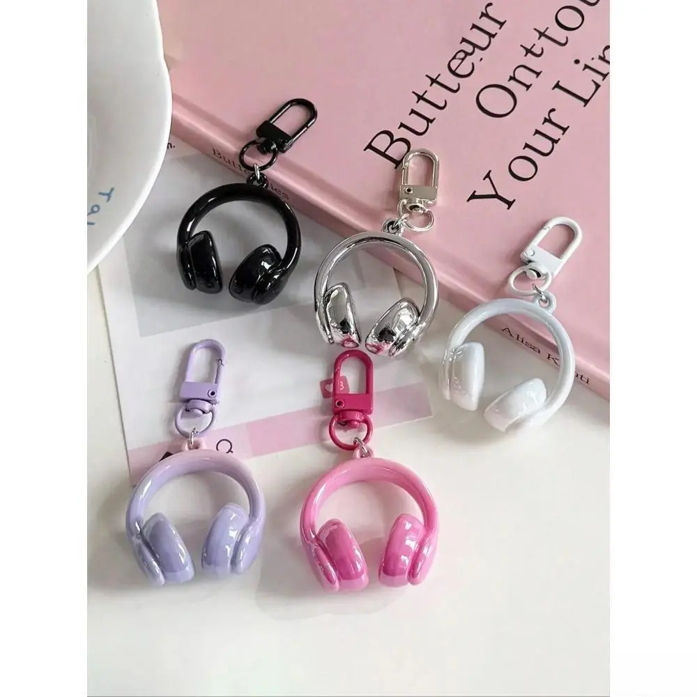 Mini 3D Stereo Earphone Keychain, Trendy Cute Keychain, Keychain for Bags, Headset Pendant Charms, Headphone, Backpack Pendant, Music Headphone, School Bag Hanging Decoration Accessories for Women Men, Christmas Gift, Cute Charms Keychain