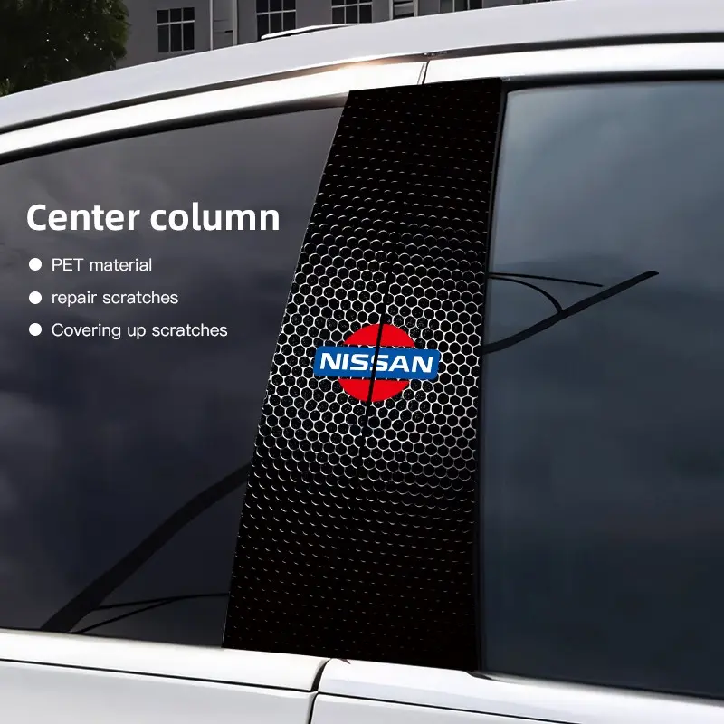 Car Stickers B-Pillar Center Column Decoration Cover Decals Auto Accessorie, Car Accessories For Nissan Qashqai Murano Patrol X-Trail Rogue Frontier Pathfinder Navara Titan Magnite Altima Maxima Townstar Note Juke Sentra Micra Versa Kicks Ariya