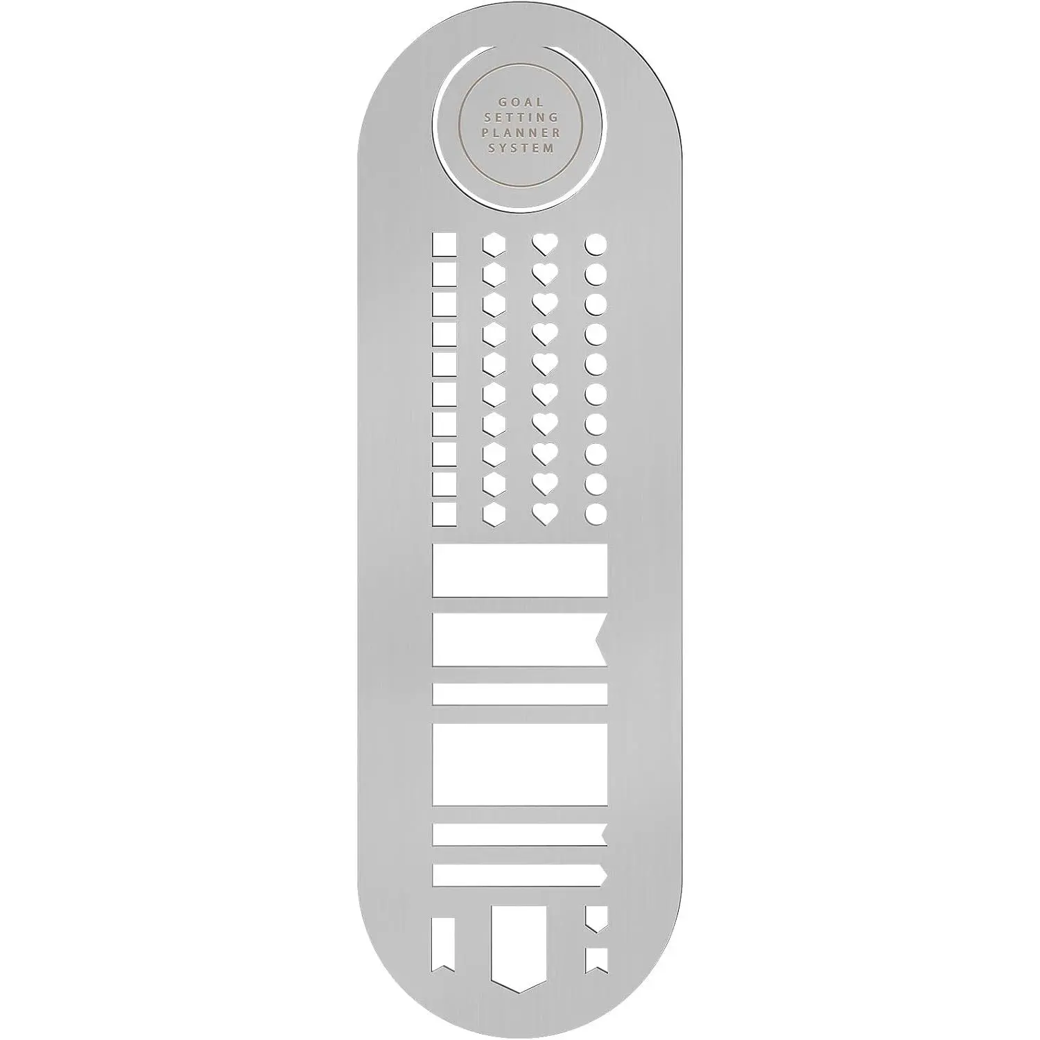Stainless Steel Planner Stencils Bookmark 8 x 2.5 Inch Metal Stencil for Journaling Stainless Steel Stencils Kit Planing for Diary Template DIY Painting
