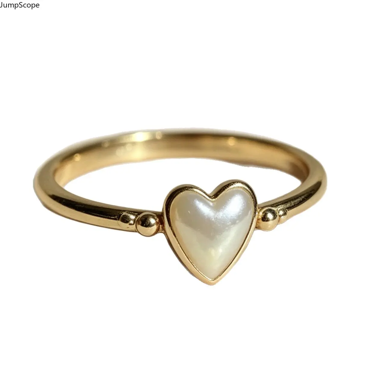 Minimalist Heart-Shaped Mother of Pearl Fashion Ring - Stacking-Friendly Everyday Wear for Index Finger, Casual Styling, Sentimental Gifts for Women