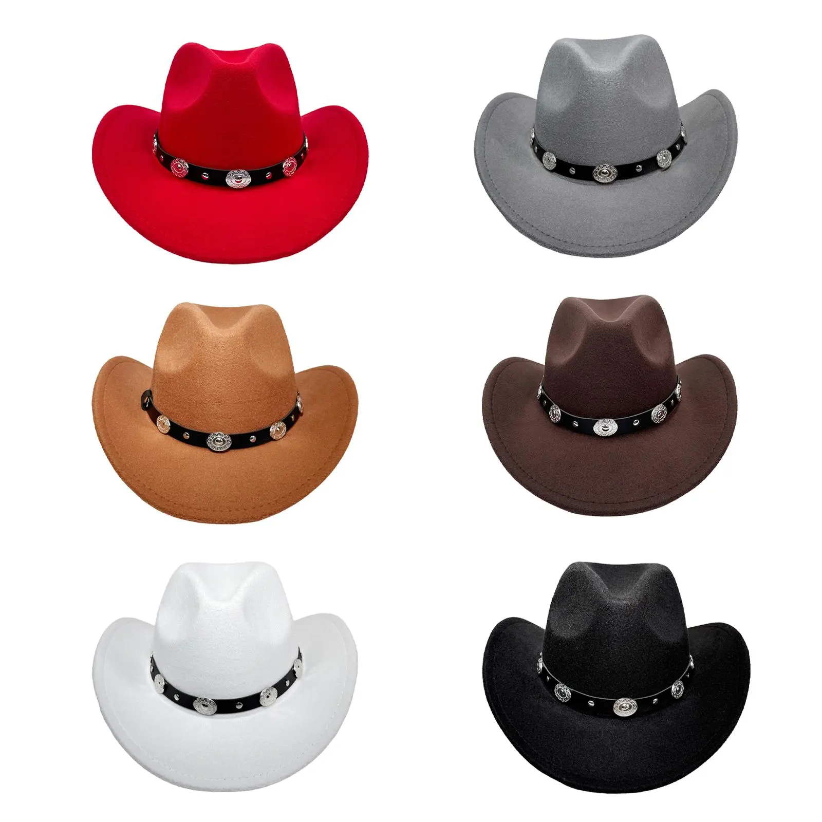 Felt Western Cowboy Hat for Men & Women with Metal Filigree Band - Adjustable Wide Brim for Country Concert Outfits & Festival Wear, Country Concert Outfit, Western Ootd, Rodeo Outfit Inspo