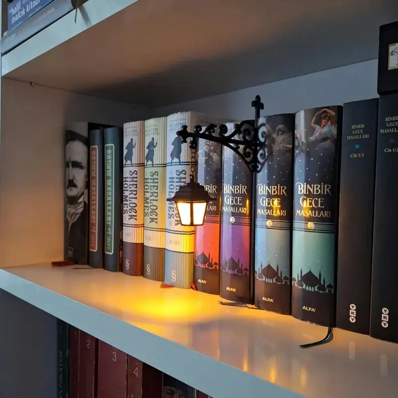 Library Lantern Mini Shelf Light, Elegant Bookshelf Decor, Warm LED Bookshelf Lamp, Decorative Light, Home Decor Lighting, Atmosphere Light, Perfect for Home and Office Use