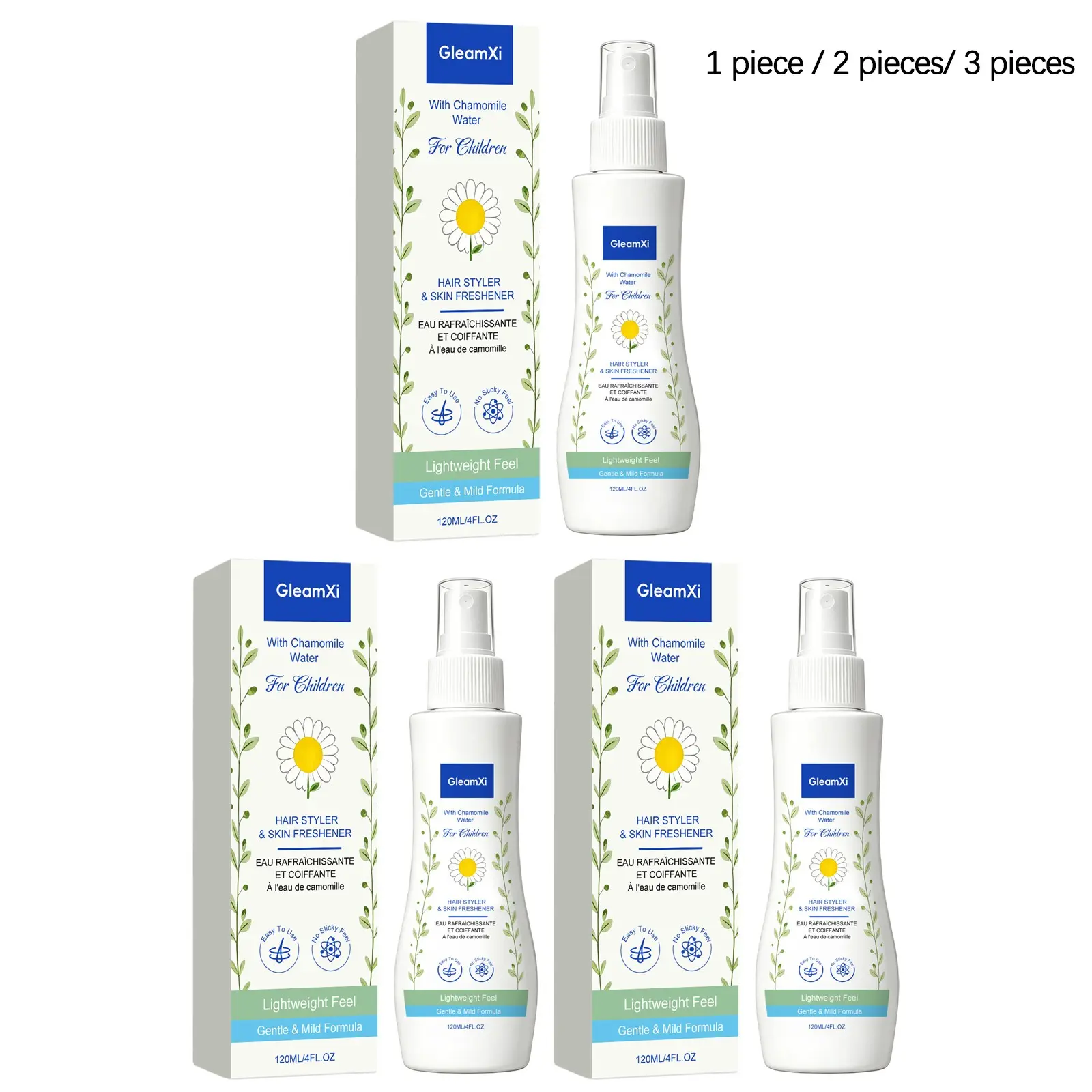 Hair and Skin Care Spray (120ML/120ML*2/120ML*3), Moisturizing and Nourishing, Daily Skincare, Soft and Shiny Hair, Single Item