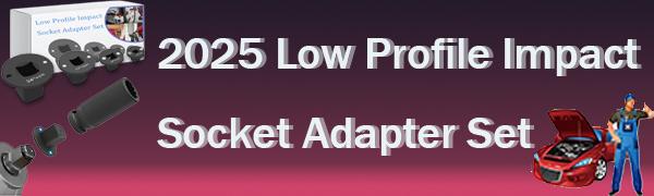 4PCS 2025 Low Profile Impact Socket Adapter Set, Low Profile Socket Adapter Set, 3/4" to 1", 1/2" to 3/4", 1/2" | 1/4'' to 3/8", for Automotive & DIY Tools (1 SETS)