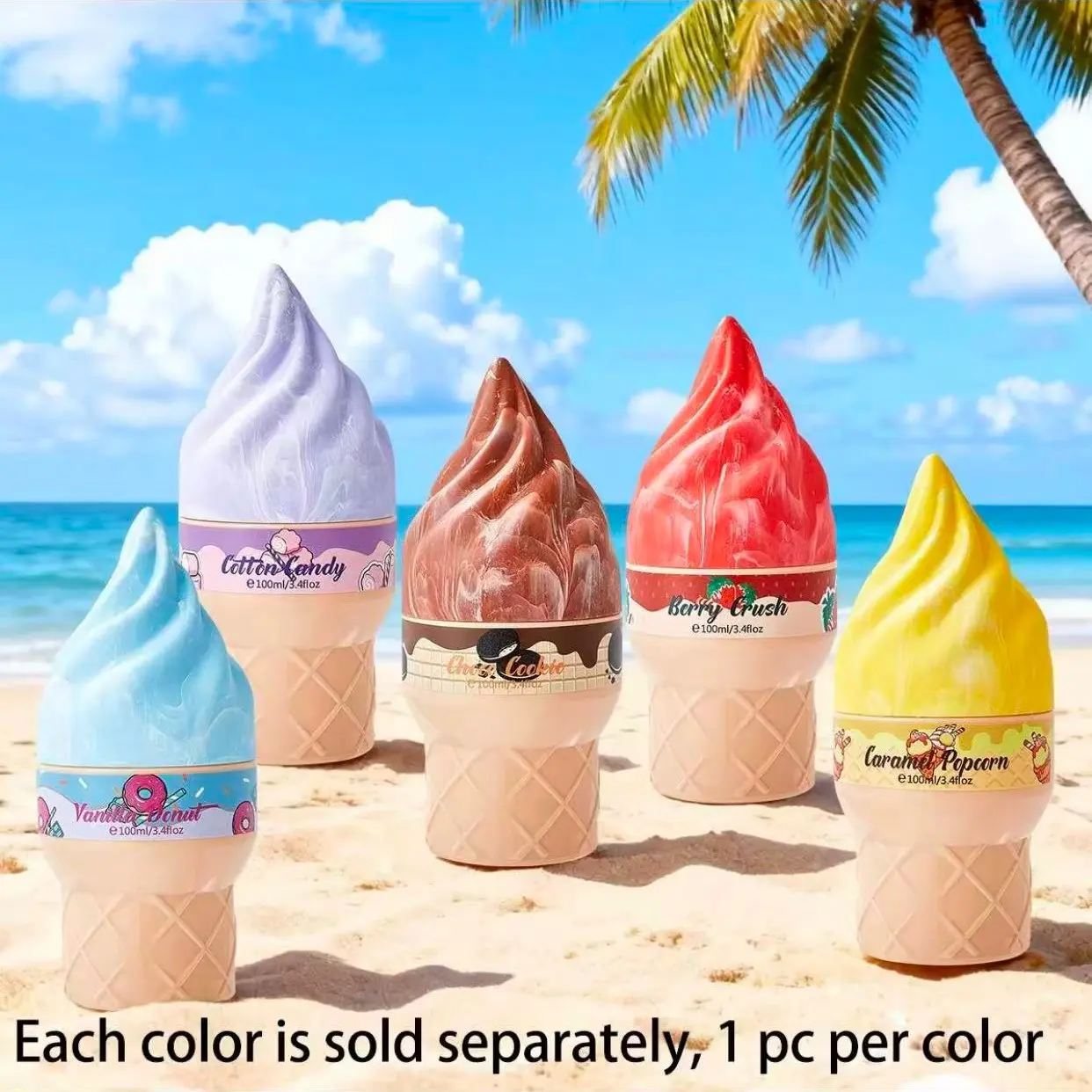 Cute Ice Cream Scented Perfume Gift Box, Fruity Fragrance Spray, Rich Strawberry and Cookie Fragrance, Sweet Candy Scent, Ideal for Dessert Lovers, Christmas Valentine's Day Gift