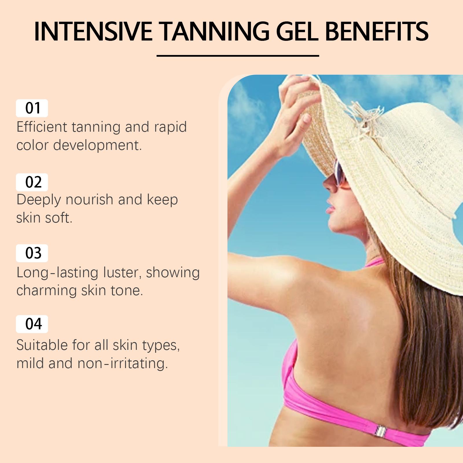 WEST MONTH Intensive Tanning Gel, Carrot & Coconut Extract Accelerated Natural Bronze, Skin Protection & Sun Damage Reduction, Long-Lasting Hydration Lock, Lightweight Non-Greasy Fast Absorbing for All Skin Hydrating balm