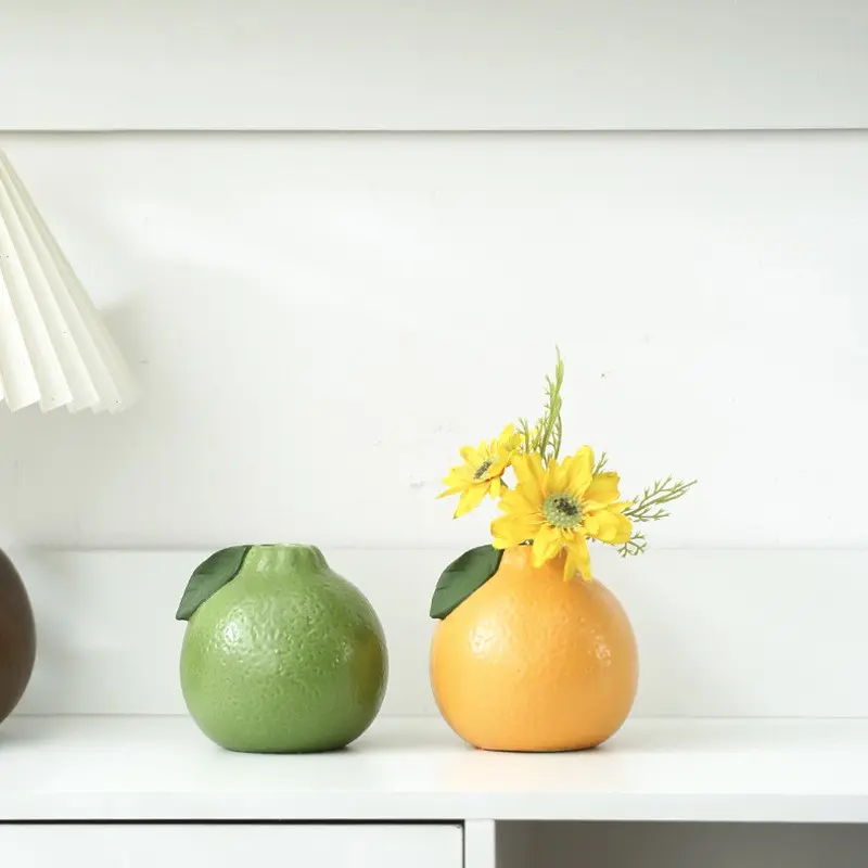 Ceramic Decorative Piece, Realistic Fruit Ornament, Ideal for Living Room Bookshelf, Perfect Gift Choice, Single Piece Set