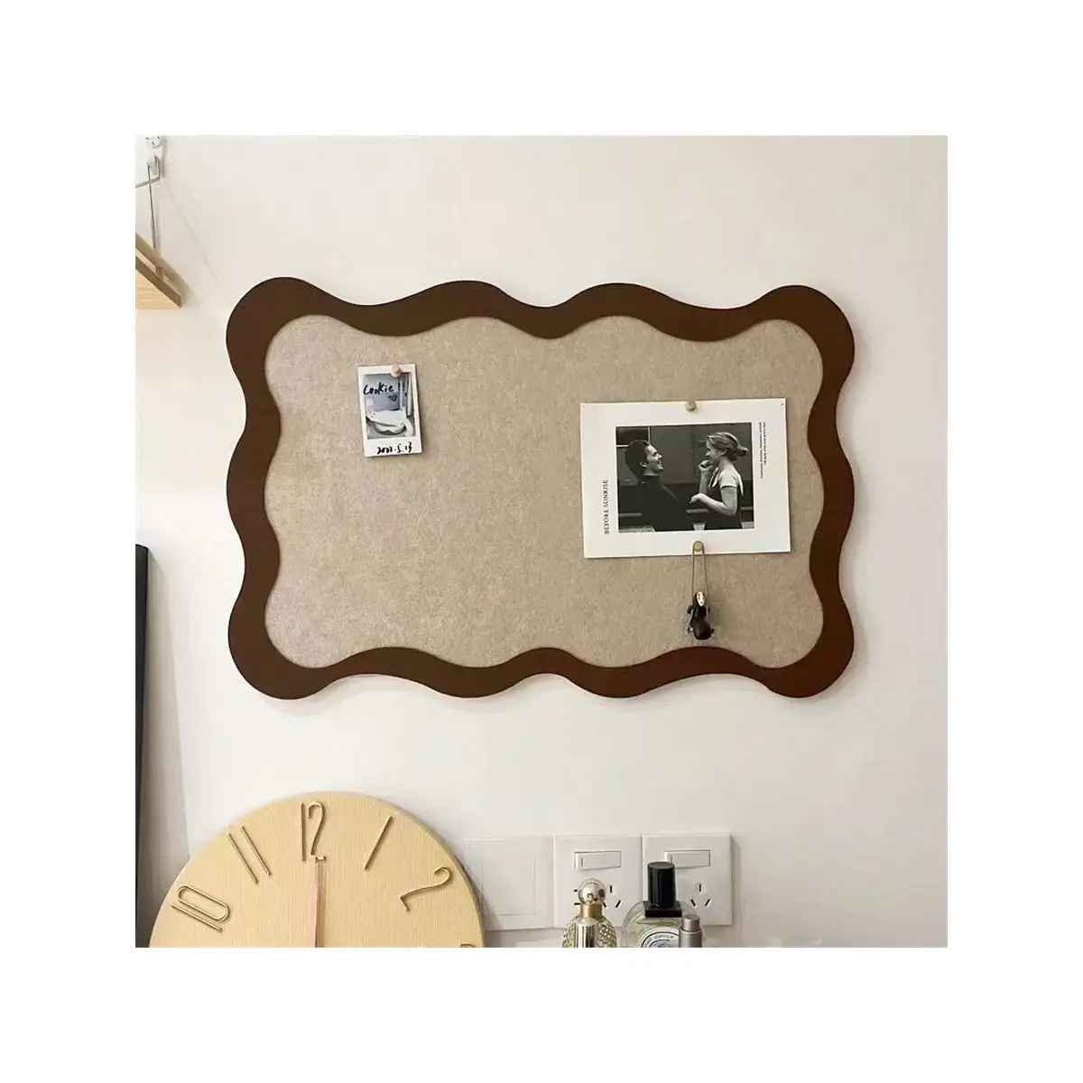 Felt Bulletin Board Wall Sticker, Photo Wall Decor Background, Room Decoration Memo Board Back To School, Cork Board, Pin Board, Vision Board