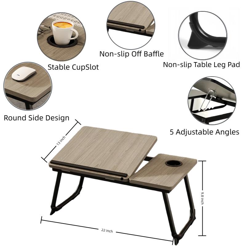 Foldable Adjustable Lap Desk Stand, Portable Bed Table Laptop Desk Breakfast Tray for Eating, Reading, Working in Bed & Sofa bed multifunctional tray table Foldable Adjustable Lap Desk Stand, Portable Bed Table Laptop Desk Breakfast Tray for Eating, Reading, Working in Bed & Sofa bed multifunctional tray table