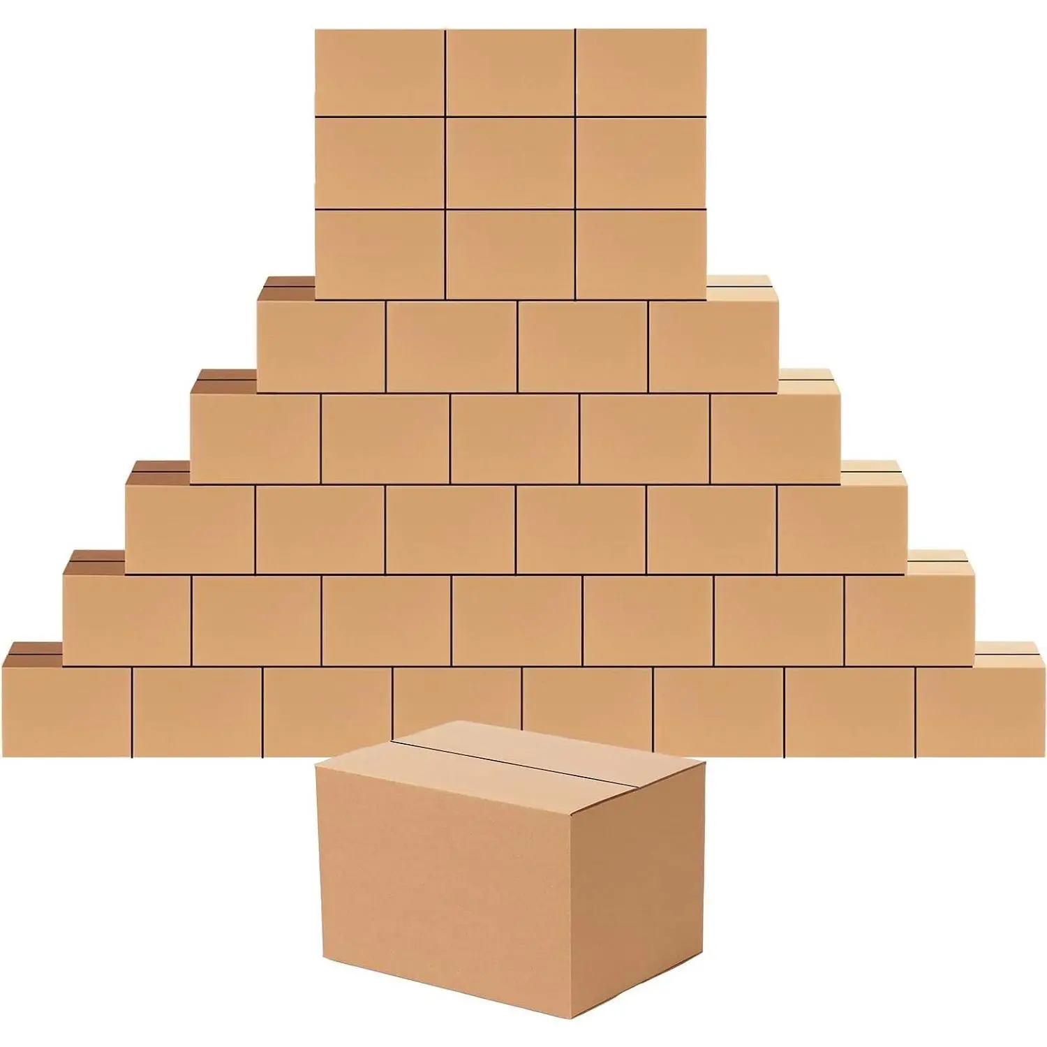 40 Pack 8x6x6 Inch Corrugated Shipping Boxes, Brown Cardboard Boxes for Packing, Moving & MailingGift