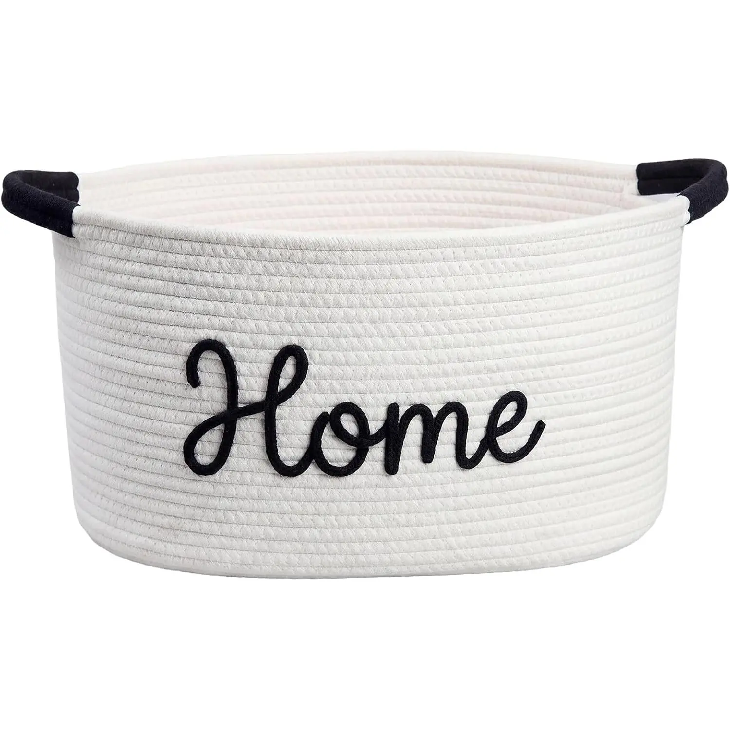 Meanplan House Warming Gifts New Home Gift Basket with Handles Housewarming Cotton Rope Care Basket Present Stuffers Storage for Homeowners Couples Women, Closing Gifts for Home Buyers (White)