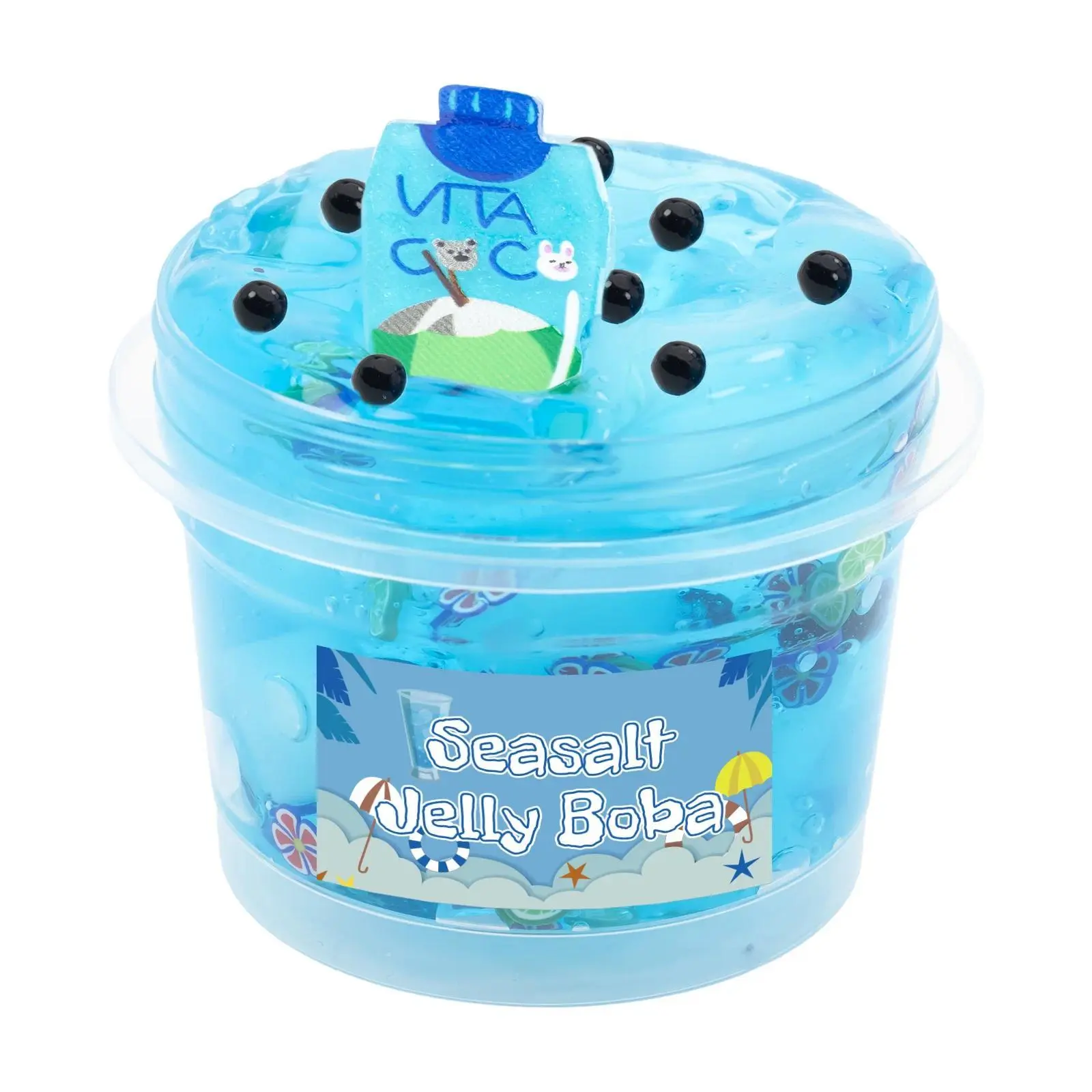 100ml Clear Crunchy Slime kit Soft Watermelon Stretchy Non-Sticky DIY Crystal Mud Toys Charms Slime Party Favors Christmas Gifts