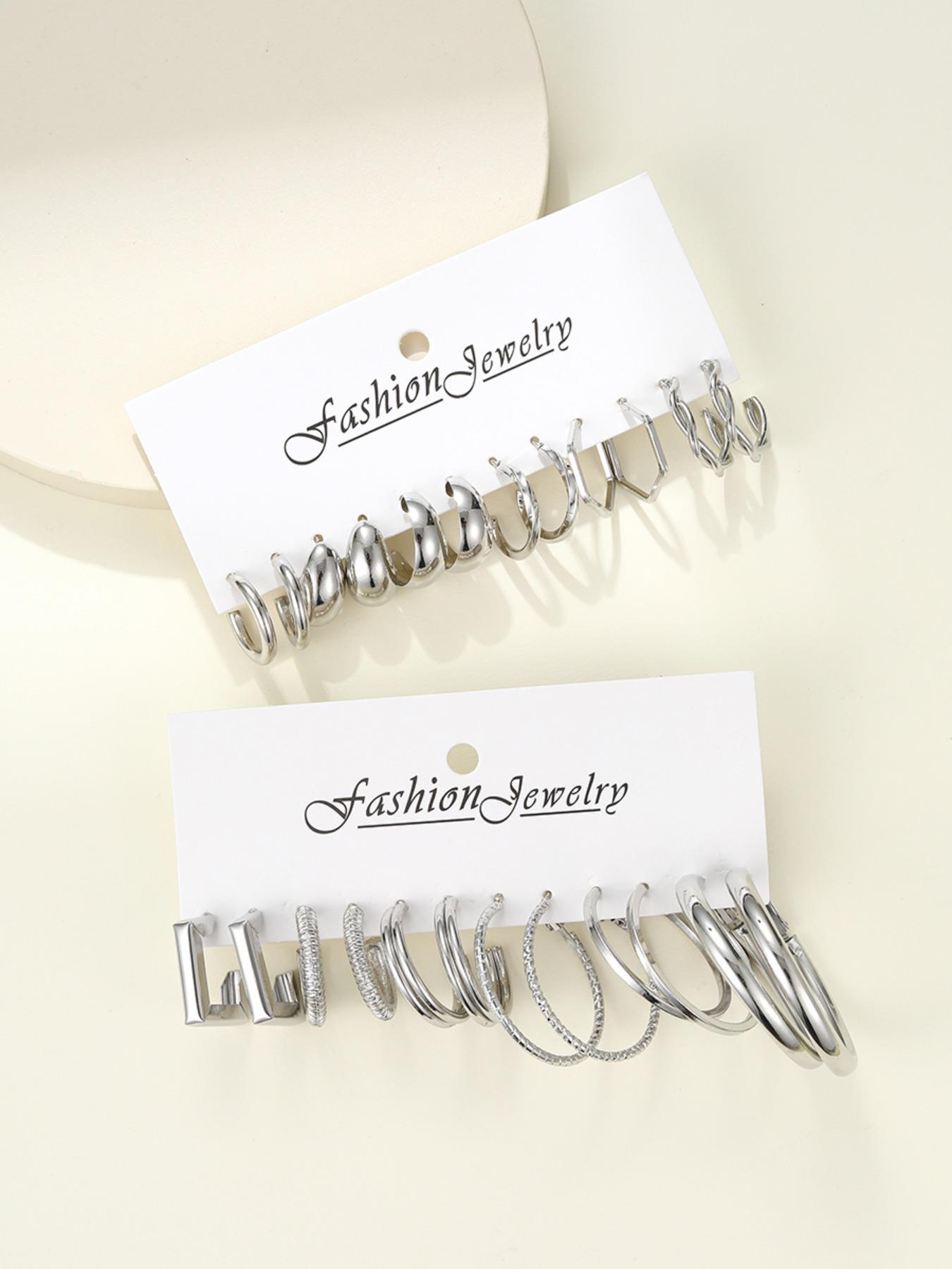 Elegant Simple Metal Style Vintage Jewelry for Summer, Women's Earrings Necklace & Rings & Bracelet & Earrings & Anklet Chain, Five-in-one Fashion Jewelry Accessories Suit for Gift Back To School, 90s Vintage Jewelry, Cute Jewelry