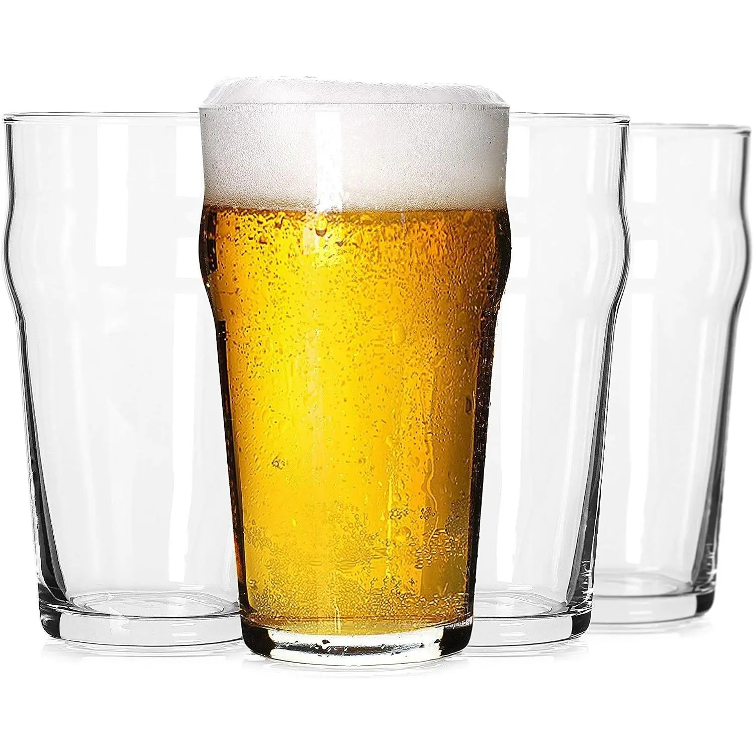Pint Glasses,20oz British Beer Glass,Easy to Stack Beer Glasses | Drinking Glasses Made for Cold Beverages,4pc Beer Glass,Pilsner Glasses,IPA Beer Glass. Glassware Beer Cup,Beer Gifts for Men