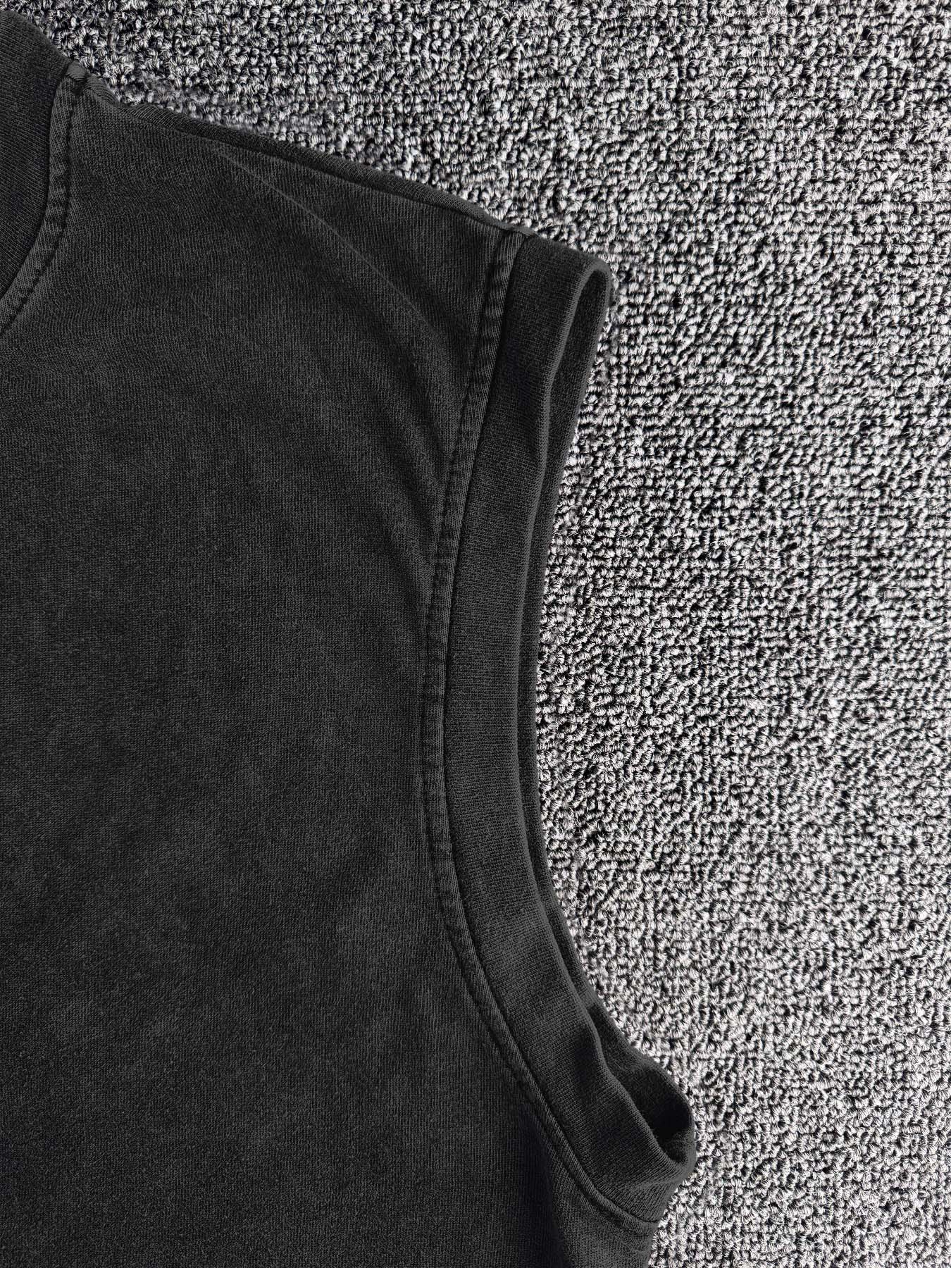 Vintage Cotton Casual Fitted Men's Sleeveless Top, Retro Crew Neck Summer Apparel for Ages 13 to 44, Stylish Plain Design