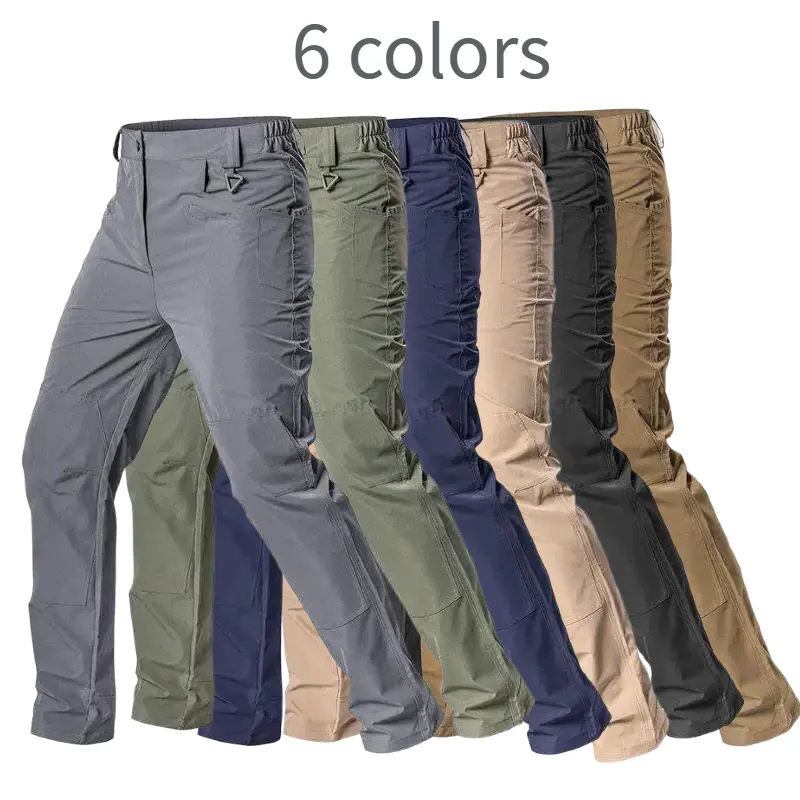 Men's Classic Straight-Leg Cotton-Blend Chinos - Menswear Plain Stylish Flat-Front Relaxed-Fit Trousers for Office, Smart Casual Wear