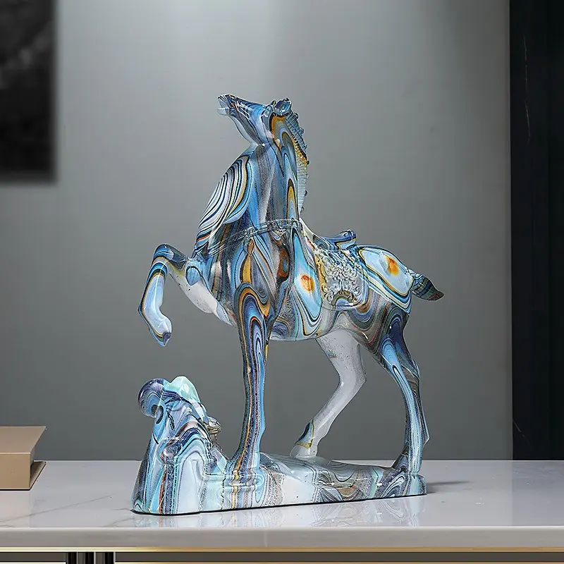 Hand-Painted High-End Decorative Piece, Perfect Gift for Holidays, Birthdays, Social Events, Brings Good Luck, Elegant Horse Design