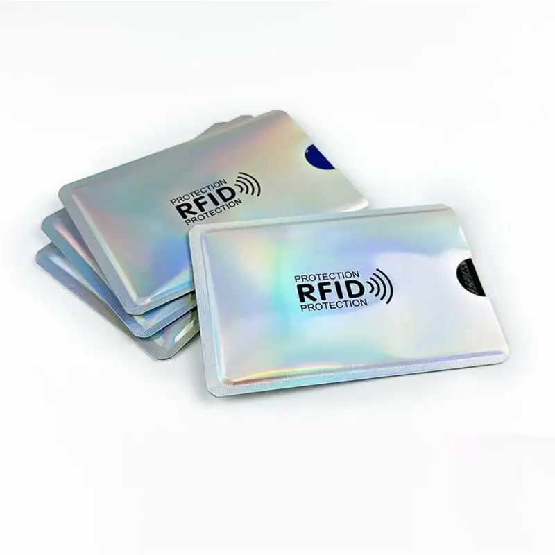5-Pack RFID Shielded Identity & Credit Card Protector Sleeves, Ultra-Thin Contactless Card Security Holder for Men & Women