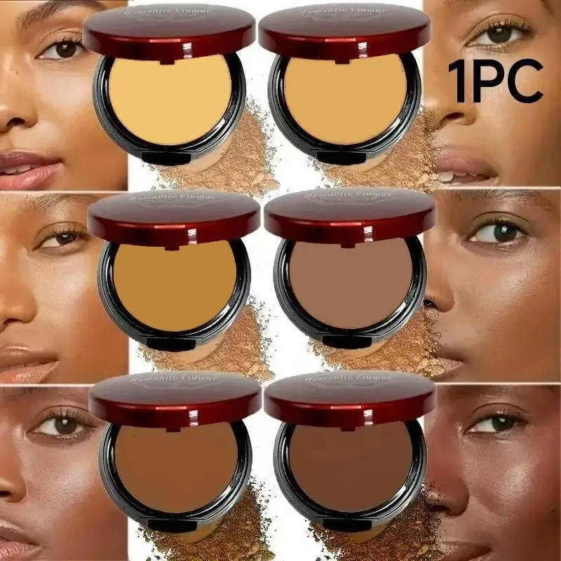 6-Color Waterproof Sweat-Resistant Cosmetic, Beauty Makeup Products, Oil-Control Matte Finish, Buildable Coverage, Suitable for Dark & Medium Skin Tones, Portable Makeup Tool