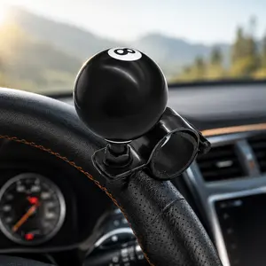 8 Ball Steering Wheel Knob Spinner Universal 360 Degree Rotating Steering Wheel Handle for Cars Trucks SUVs Easy One Hand Turning Aid