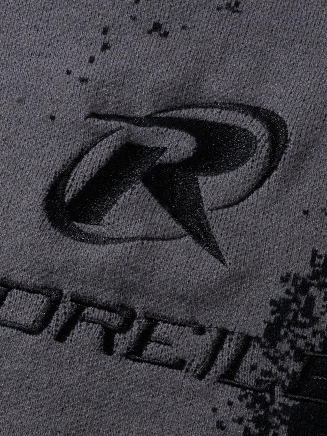 Men's Letter & Figure Pattern Ripped Design Acrylic Sweater, Loose Casual Drop Shoulder Long Sleeve Round Neck Jumper for Spring & Fall, Fashion Men's Knitwear for Daily Wear