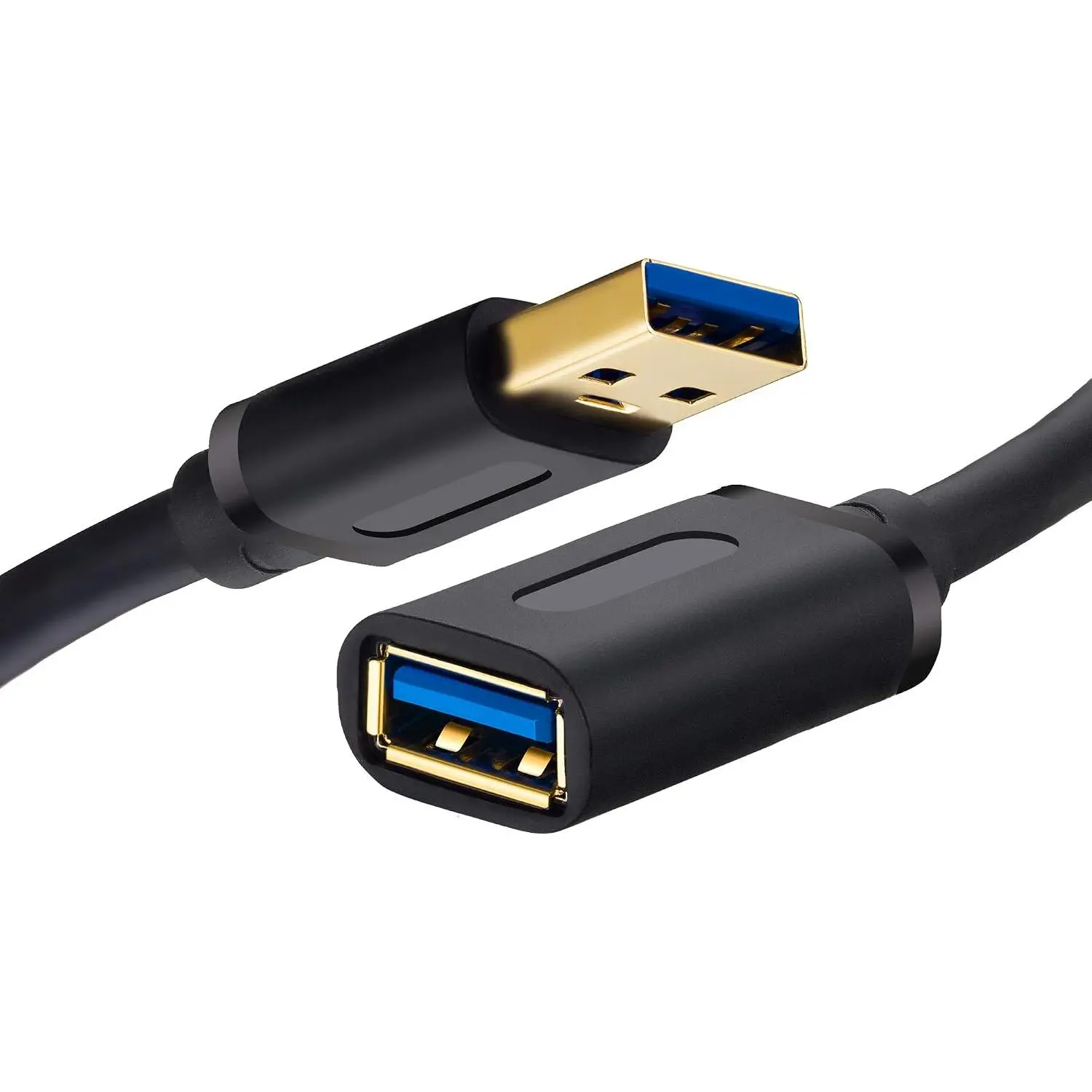USB 3.0 Extension  3Ft,  Male to Female Cord | USB 3.0  extender cord with -plated connector for  signal, compatible with  USB-A devices.