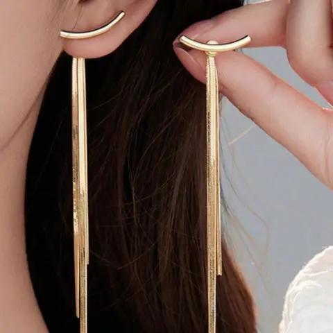 Creative Long Earrings, Fashionable Minimalist for Women, Trendy All-match & Exquisite Stylish Jewelry for Birthday Gift, Statement Earrings, Fashion Jewelry Accessories